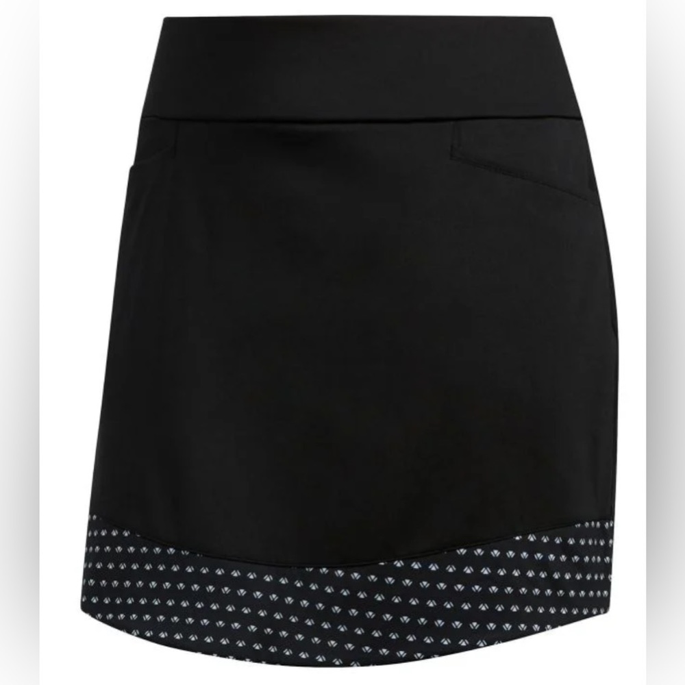 ADIDAS Womens Ultimate Print Golf Skort, black/white in size M